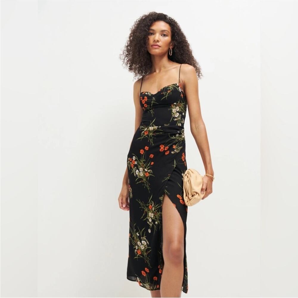 NWT REFORMATION Kourtney Slip Midi Dress - Picture 3 of 6